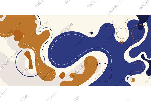 Download Abstract Trendy Organic Shape Forms Line - Premium Resources